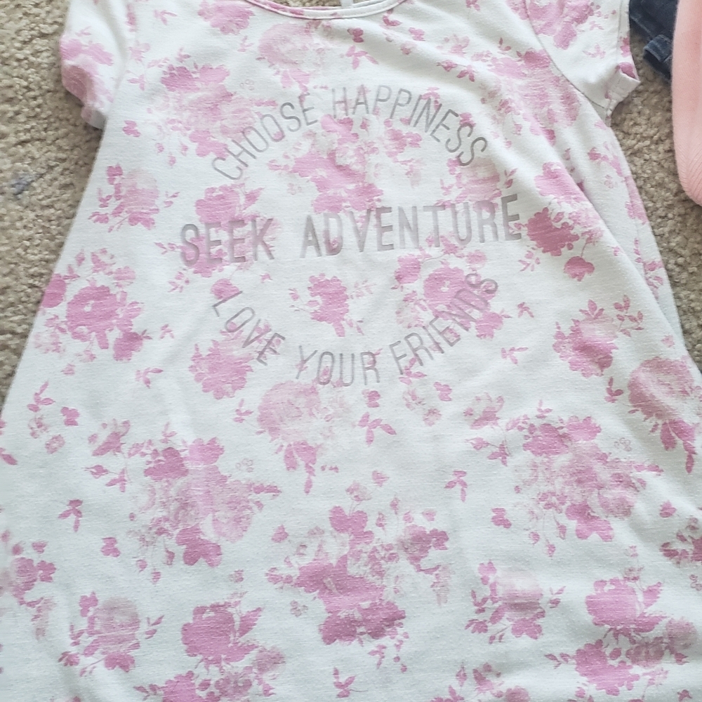Pink flower shirt